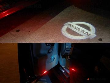 NISSAN GT-R 35 door projector logo courtesy ghost shadow light for Nissan