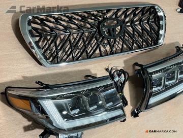 TOYOTA LAND CRUISER 200 2008- Front LED Head Lights LX Style & Grille T Style Set