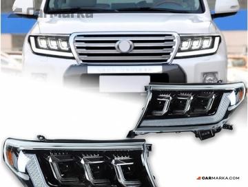 TOYOTA LAND CRUISER 200 2008- Front LED Head Lights LX Style & Grille T Style Set